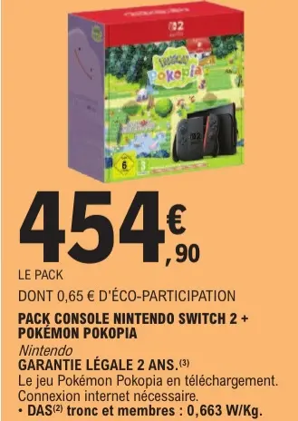 Offre: Pack console Nintendo switch 2 + Pokémon poko