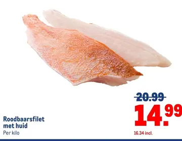 Aanbieding: Roodbaarsfilet met huid
