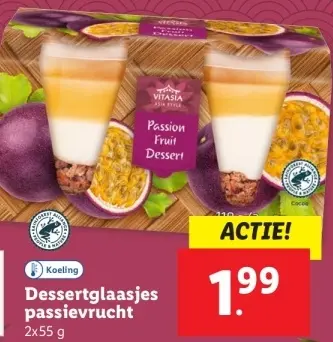 Aanbieding: Dessertglaasjes passievrucht