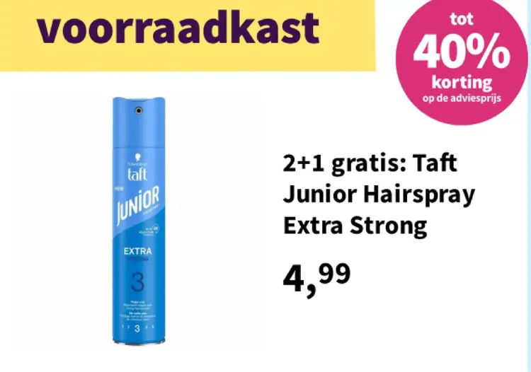 Aanbieding: Taft Junior Hairspray Extra Strong