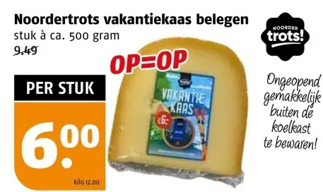 Aanbieding: Vakantiekaas belegen
