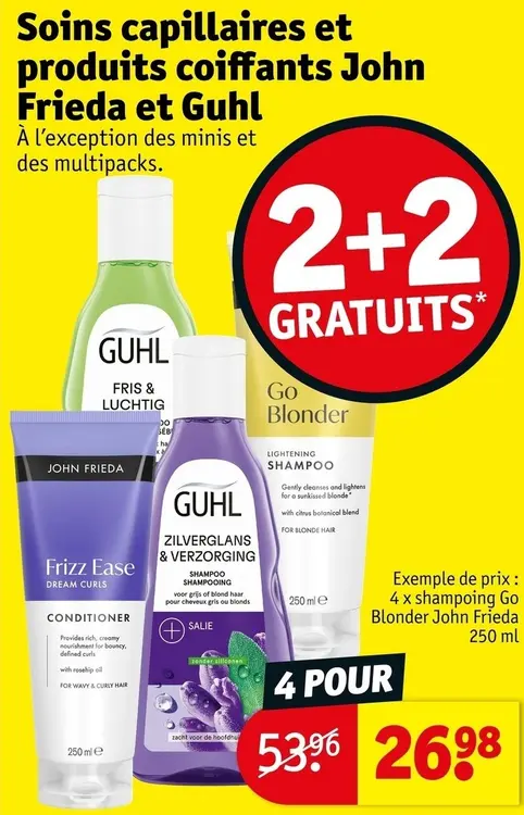 Offre: Soins capillaires et produits coiffants
