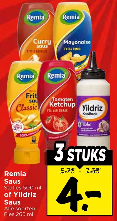 Aanbieding: Remia Saus of Yildriz Saus