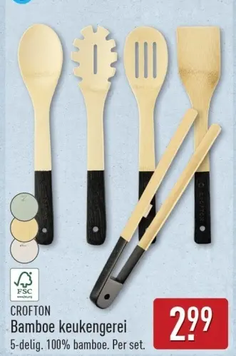 Aanbieding: Bamboe keukengerei