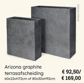 Aanbieding: Arizona graphite terrassafscheiding