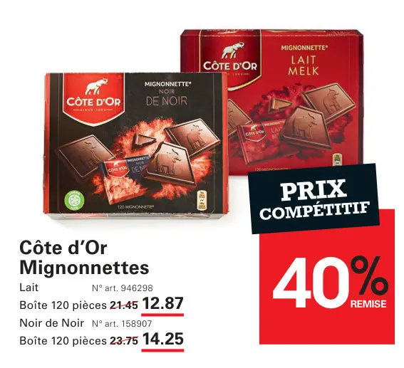 Offre: Côte d'Or Mignonnettes