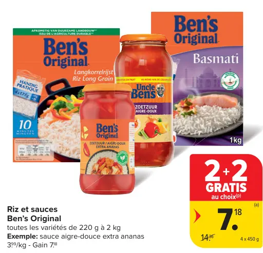 Offre: Riz et sauces