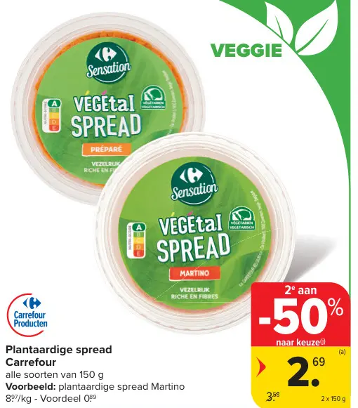 Promotie: Plantaardige spread