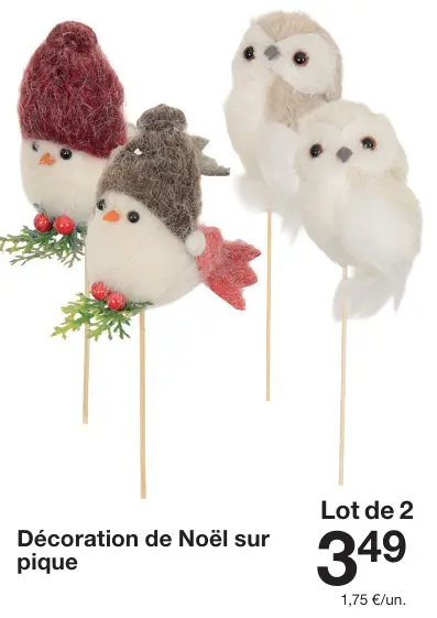 Offre: Décoration de Noël sur pique