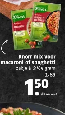 Aanbieding: Knorr mix voor macaroni of spaghetti