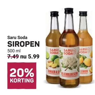 Aanbieding: Saru Soda Siropen