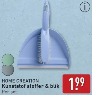 Aanbieding: Kunststof stoffer & blik