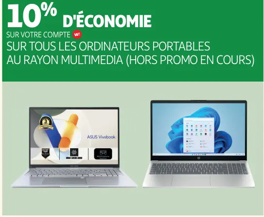 Promotie: Les orfinateurs portables au rayon multimedia