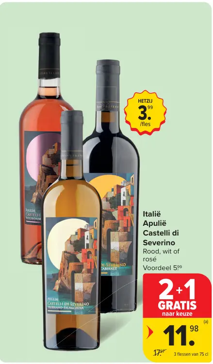 Promotie: Castelli di Severino Apulië Castelli di Severino Rood, wit of rosé