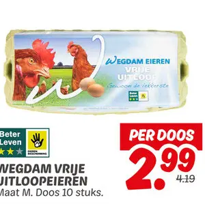 Wegdam vrije uitloopeieren