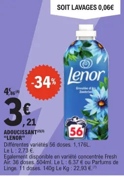 Offre: ADOUCISSANT "LENOR"