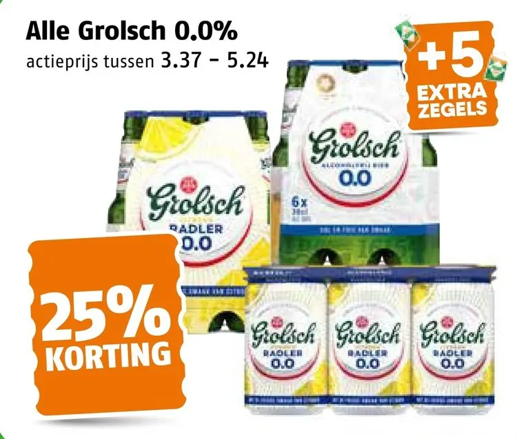 Aanbieding: Alle Grolsch 0.0%