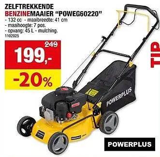 Promotie: Zelftrekkende benzinemaaier