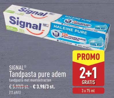 Promotie: Tandpasta pure adem