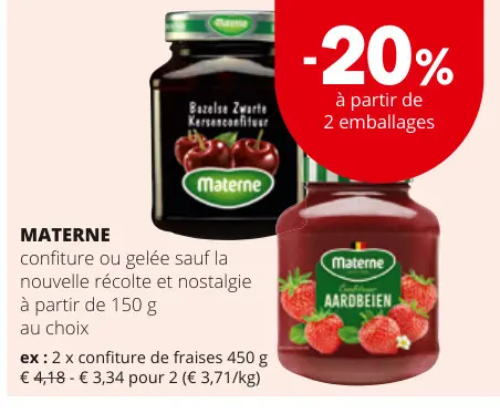 Offre: confiture ou gelée