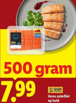 Aanbieding: Verse zalmfilet op huid
