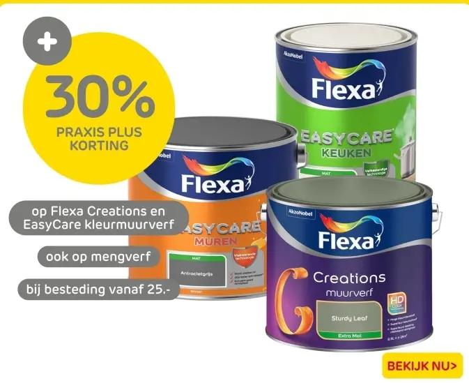 Aanbieding: Flexa Creations en EasyCare kleurmuurverf