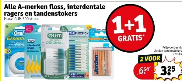 Aanbieding: Floss, interdentale ragers en tandenstokers