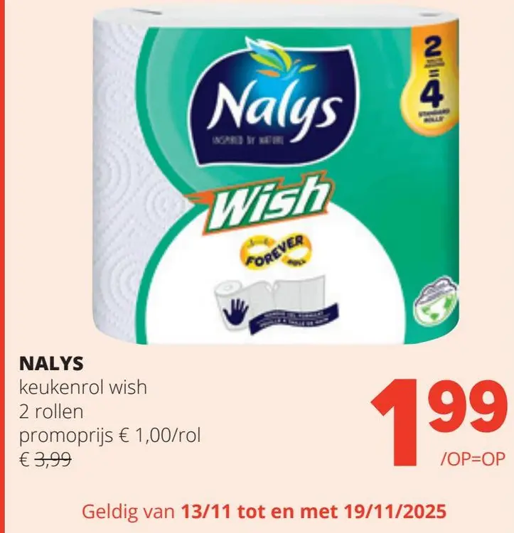 Aanbieding: keukenrol wish