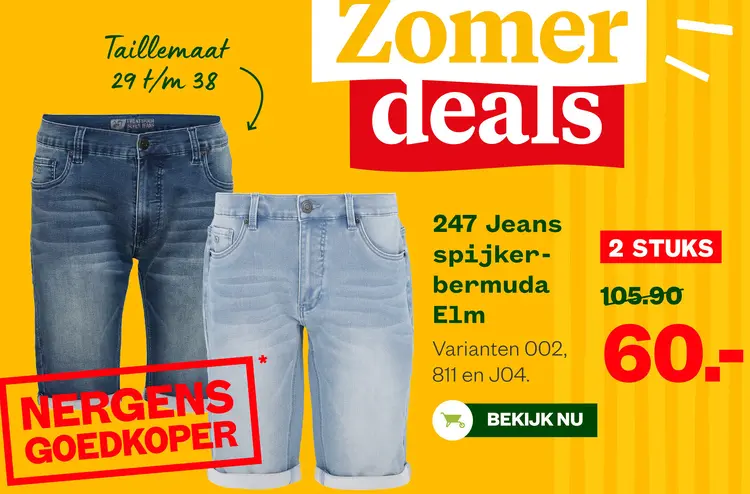 Aanbieding: Jeans spijkerbermuda Elm