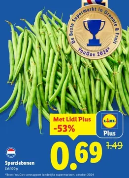 Aanbieding: Sperziebonen