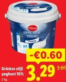 Aanbieding: Griekse stijl yoghurt 10%