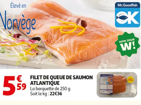 Offre: Filet de queue de saumon atlantique