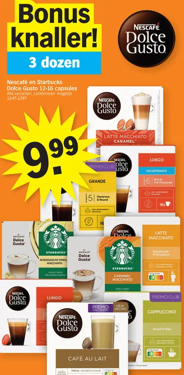 Promotie: Nescafé en Starbucks Dolce Gusto