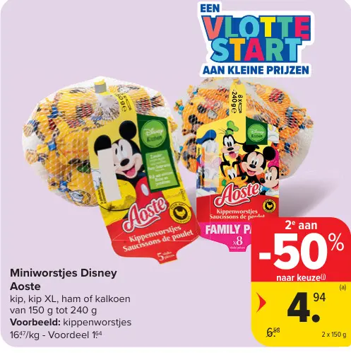 Promotie: Miniworstjes Disney