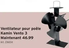 Offre: Ventilateur pour poêle Kamin Vento 3