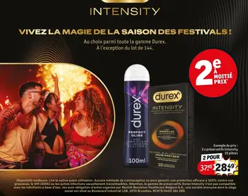 Offre: préservatifs Intensity