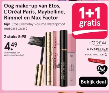 Aanbieding: Oog make-up van Etos, L'Oréal Paris, Maybelline, Rimmel en Max Factor