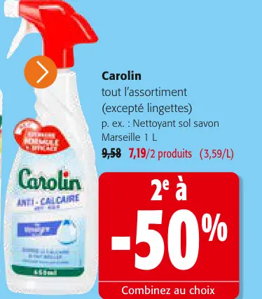 Offre: Carolin Anti-Calcaire