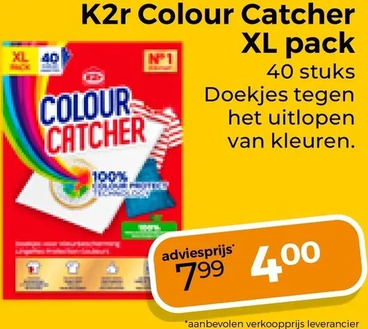 Aanbieding: K2r Colour Catcher XL pack