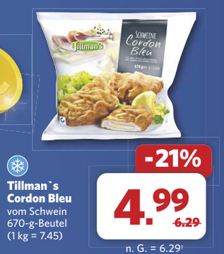 Aanbieding: Tillman's Cordon Bleu vom Schwein