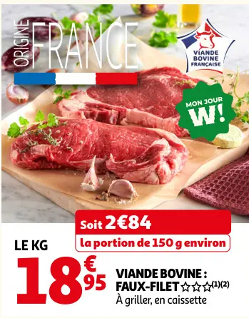 Promotie: Viande bovine: faux-filet