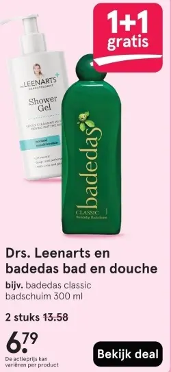 Aanbieding: Drs. Leenarts en badedas bad en douche