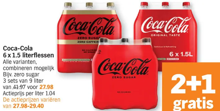 Promotie: Coca-Cola 6 x 1.5 literflessen