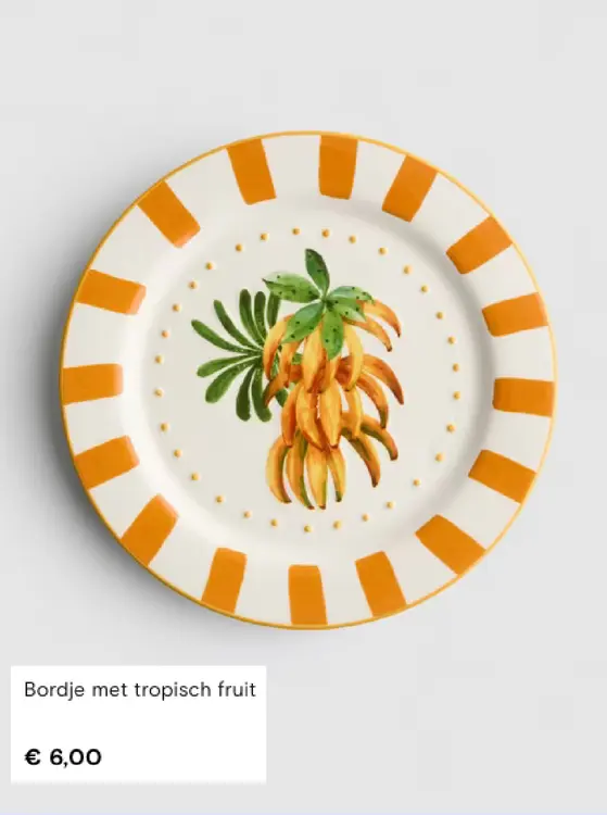 Aanbieding: Bordje met tropisch fruit