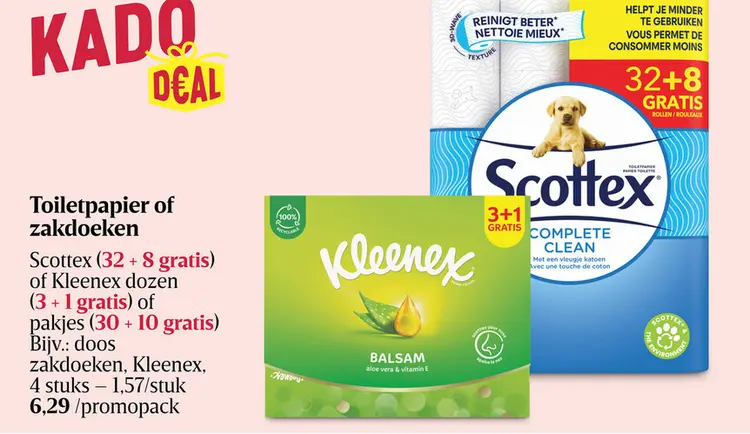 Promotie: Toiletpapier of zakdoeken
