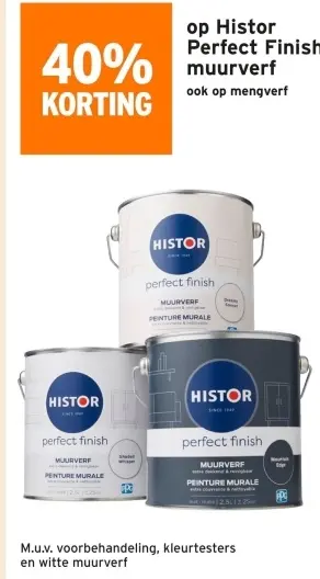 Aanbieding: Histor Perfect Finish muurverf