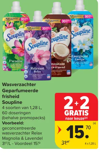 Promotie: Wasverzachter Geparfumeerde frisheid