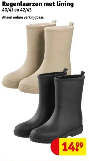 Aanbieding: Regenlaarzen met lining