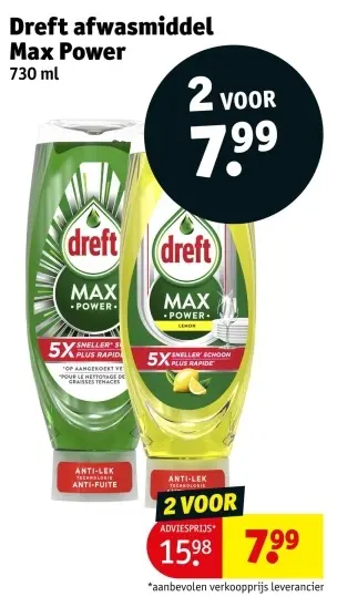 Aanbieding: afwasmiddel Max Power
