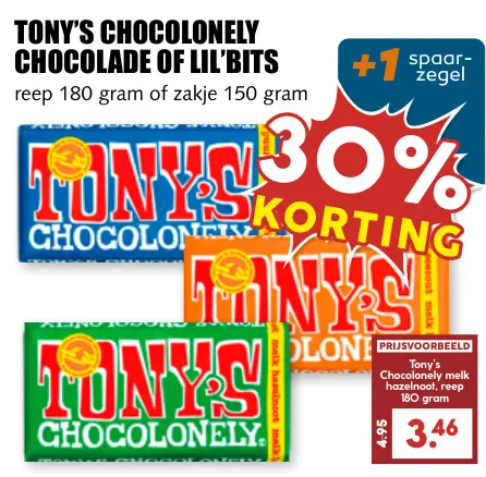 Aanbieding: Tony's chocolonely chocolade of lil'bits